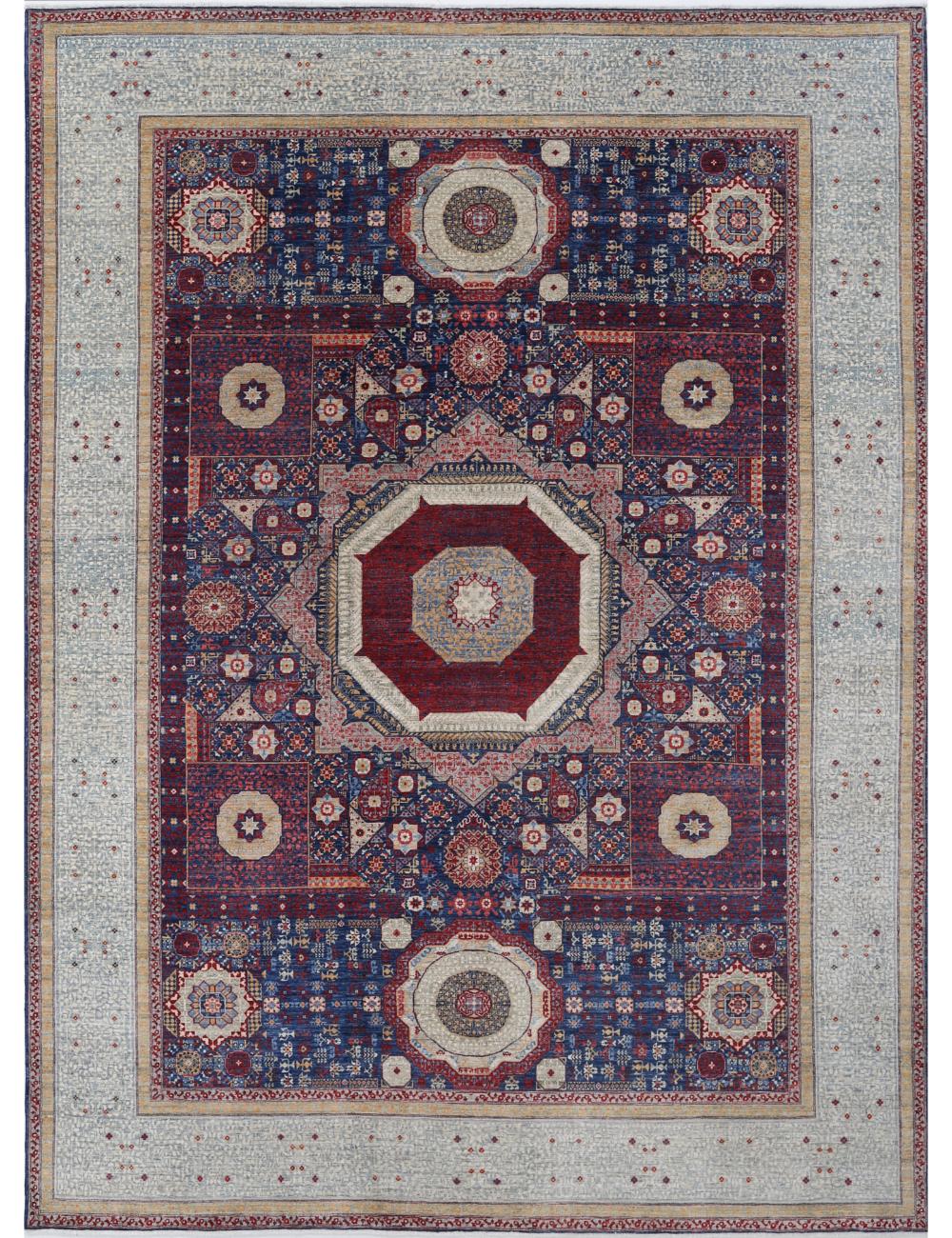 Hand Knotted Fine Mamluk Wool Rug - 10&#39;1&#39;&#39; x 14&#39;0&#39;&#39; Arteverk Arteverk Rugs