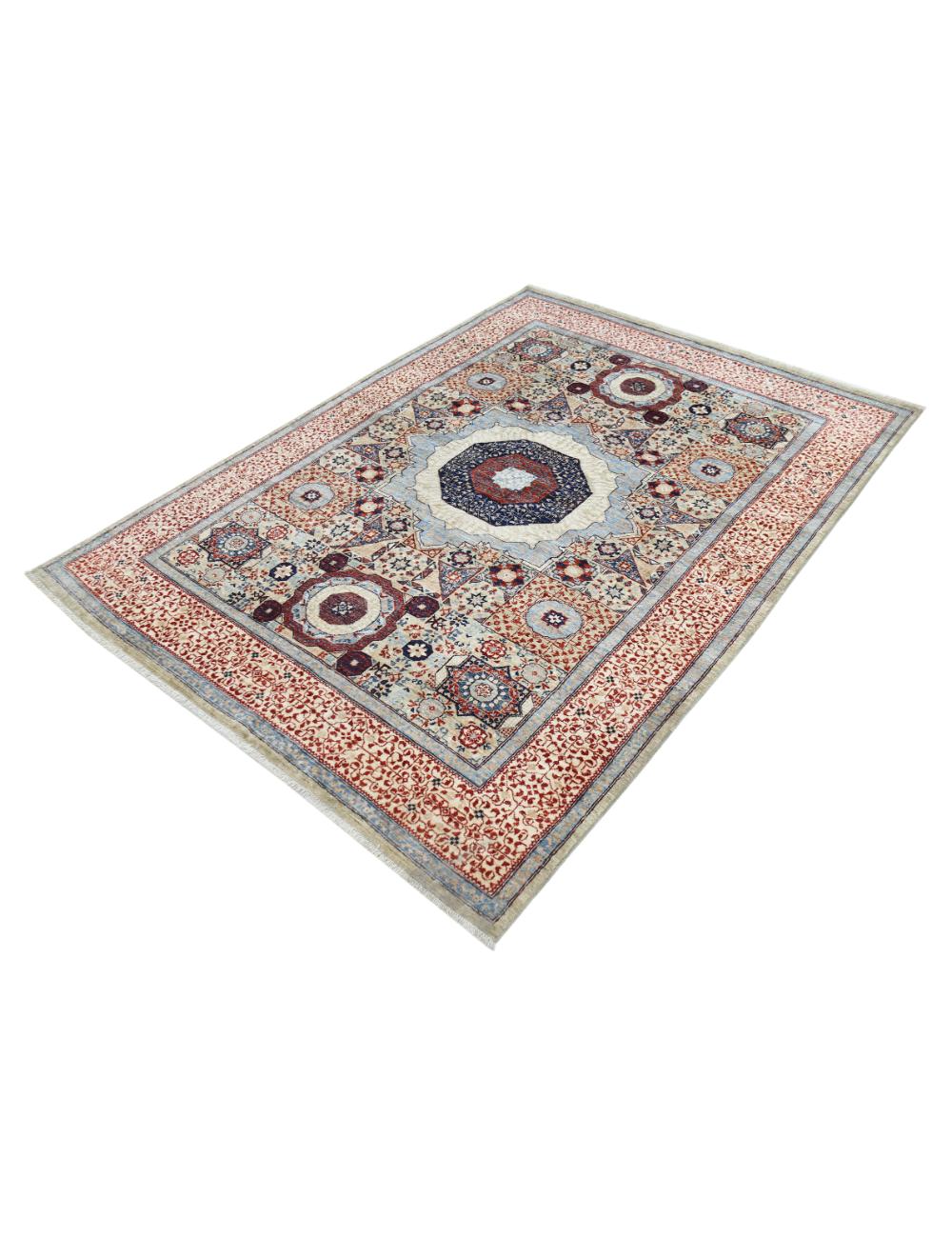 Hand Knotted Fine Mamluk Wool Rug - 4'11'' x 6'9''