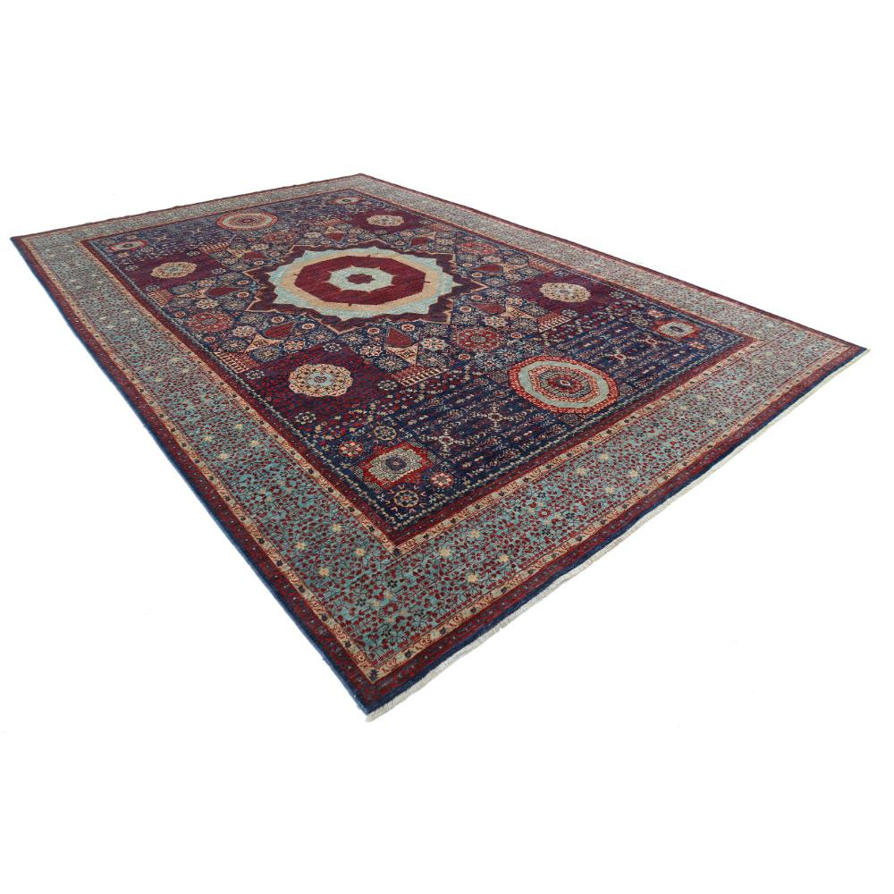Alfombra de lana Mamluk fina anudada a mano - 9'10'' x 14'7''