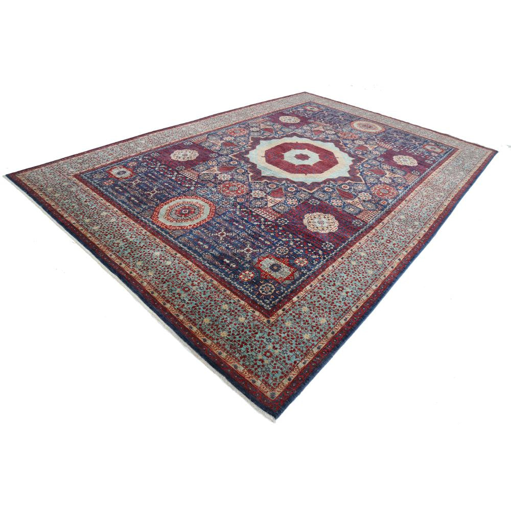 Alfombra de lana Mamluk fina anudada a mano - 9'10'' x 14'7''