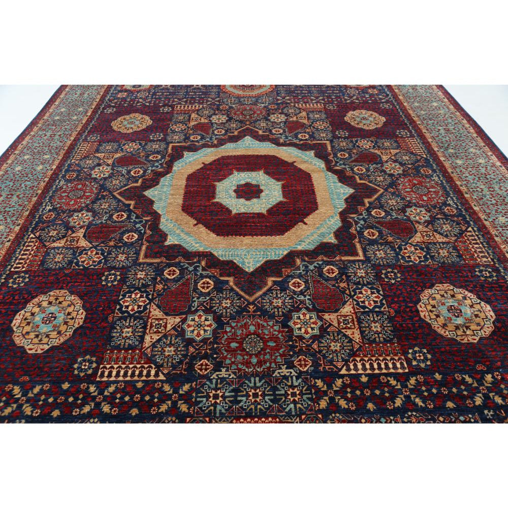 Alfombra de lana Mamluk fina anudada a mano - 9'10'' x 14'7''