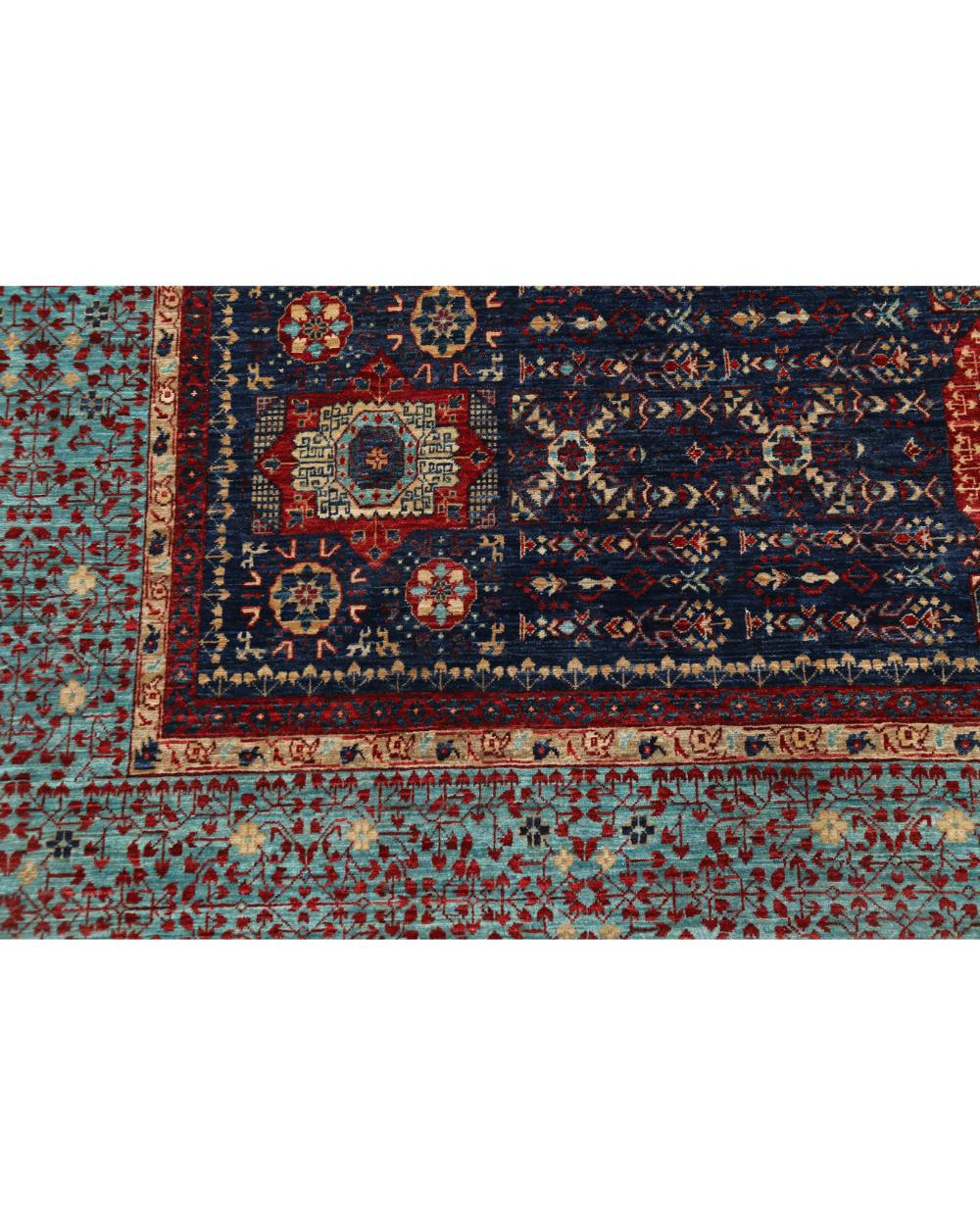 Alfombra de lana Mamluk fina anudada a mano - 9'10'' x 14'7''