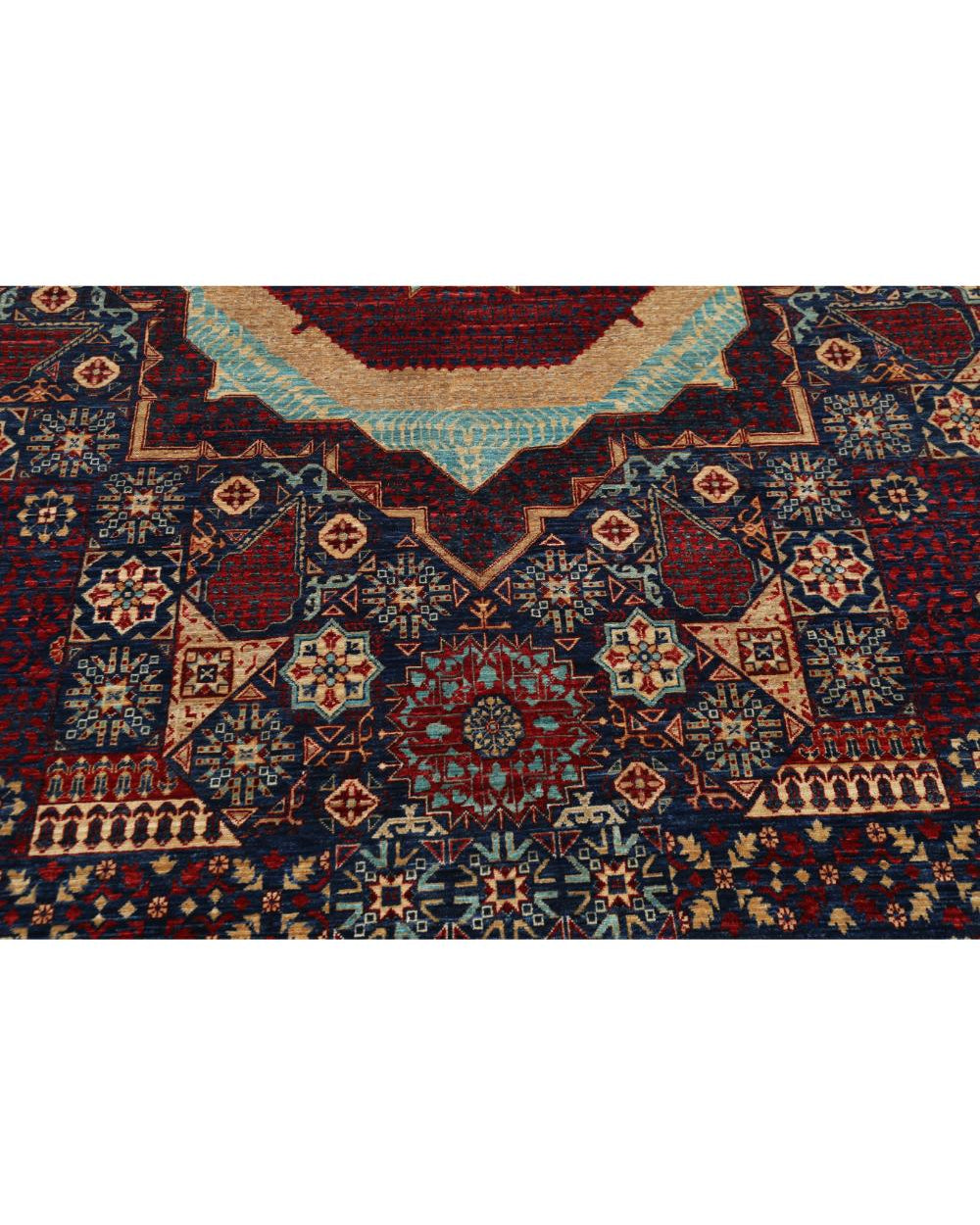 Alfombra de lana Mamluk fina anudada a mano - 9'10'' x 14'7''