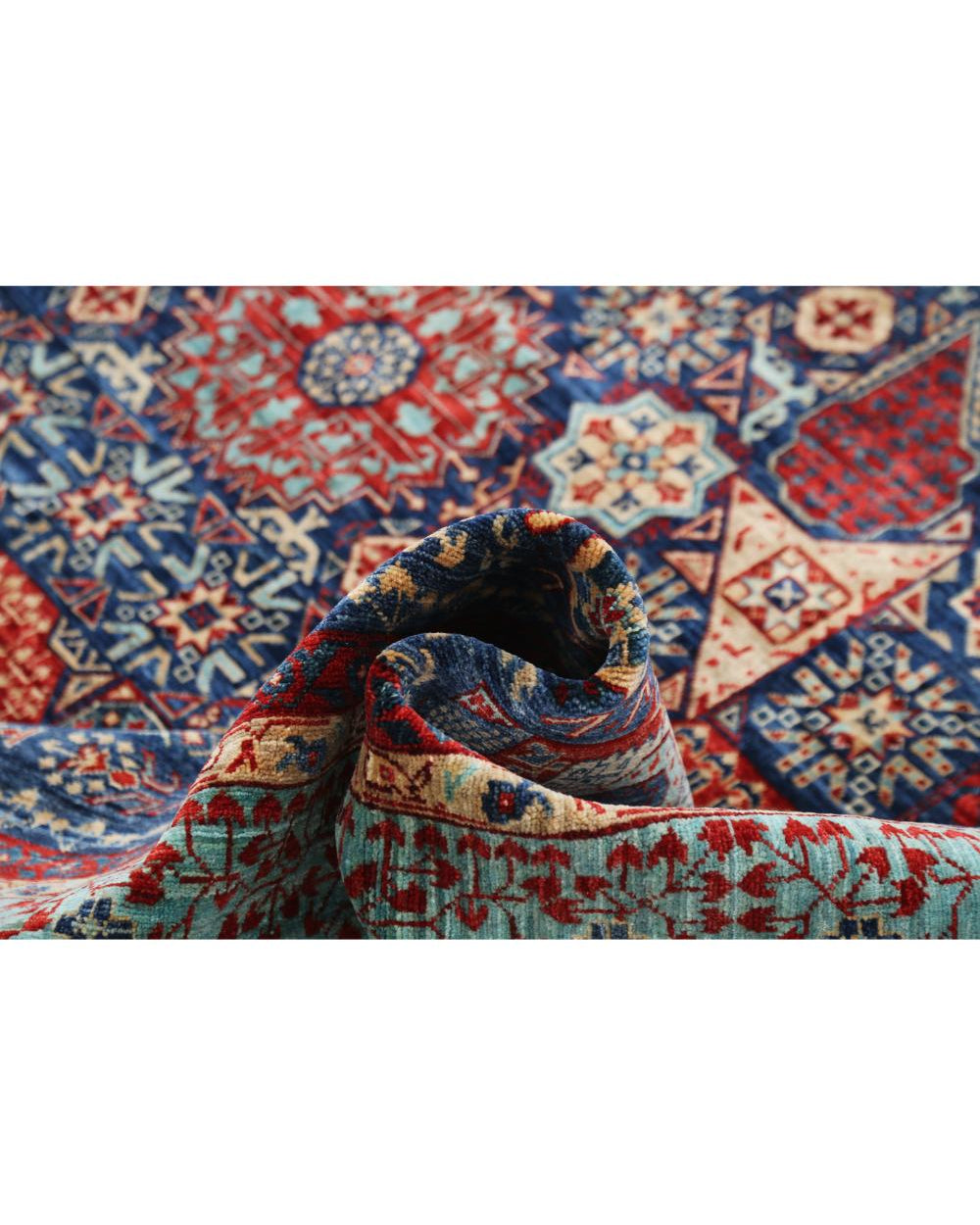 Alfombra de lana Mamluk fina anudada a mano - 9'10'' x 14'7''