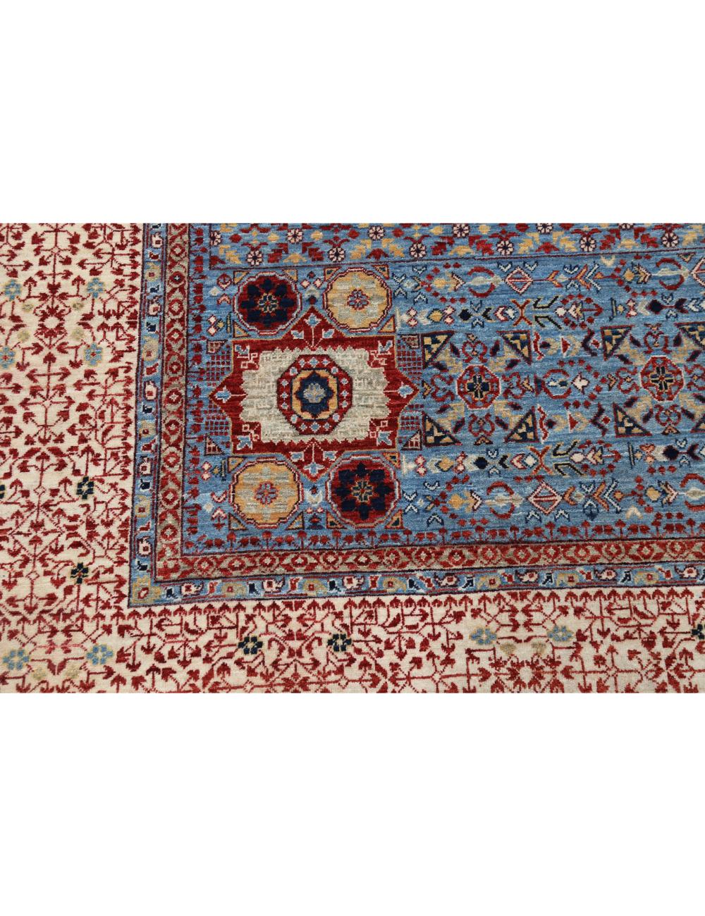 Hand Knotted Fine Mamluk Wool Rug - 8'10'' x 12'3'' Arteverk Arteverk Rugs