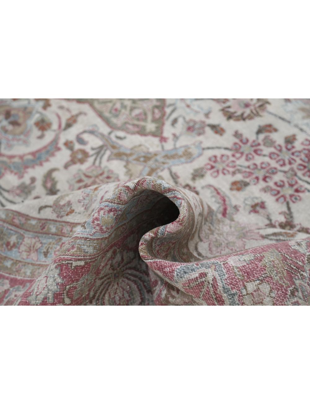 Hand Knotted Vintage Persian Mashad Wool Rug - 10'9'' x 14'8'' Arteverk Arteverk Rugs