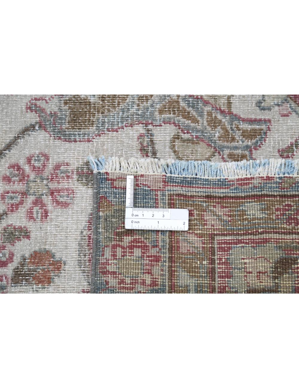 Hand Knotted Vintage Persian Mashad Wool Rug - 10'9'' x 14'8'' Arteverk Arteverk Rugs