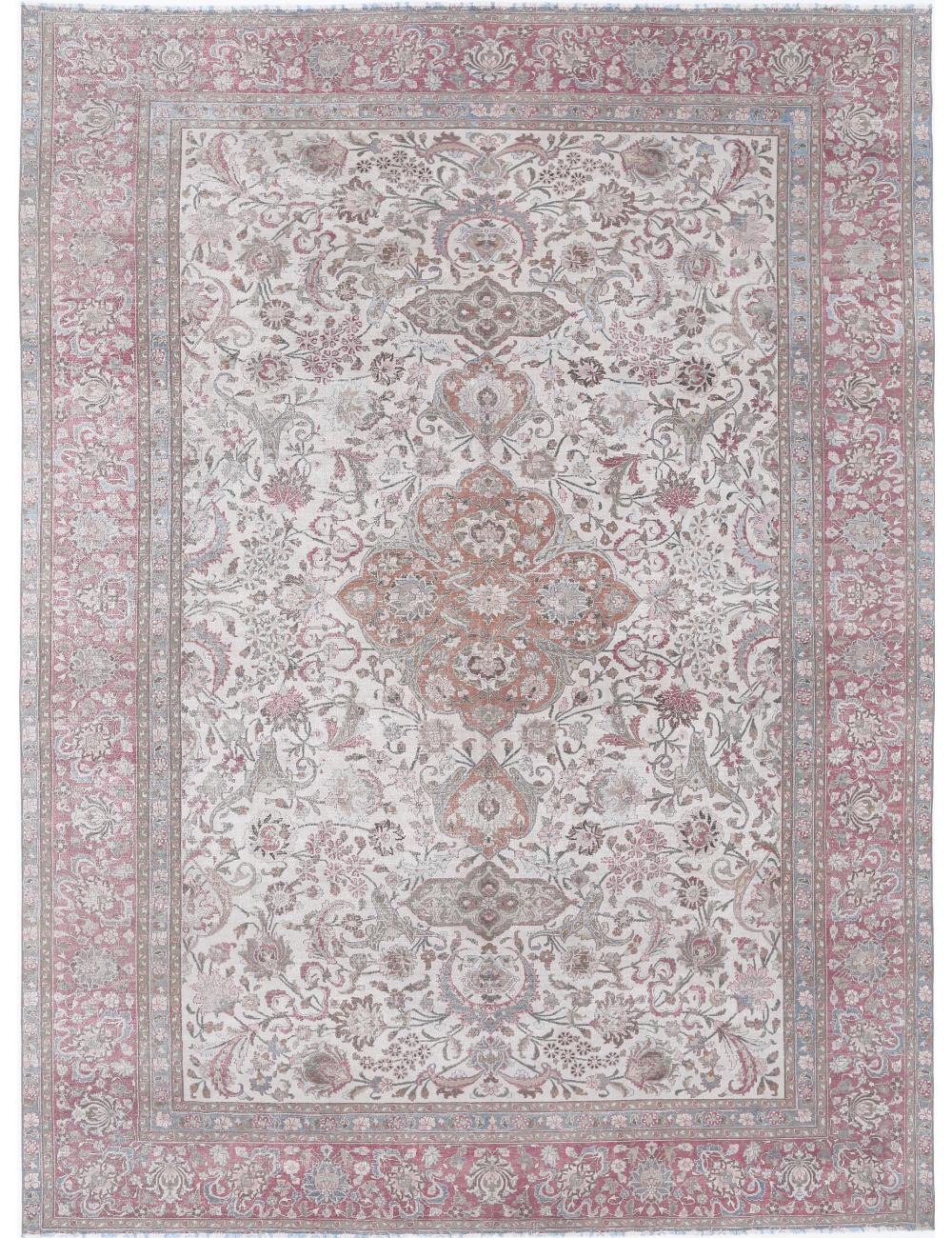 Hand Knotted Vintage Wool Rug - 10'9'' x 14'8''