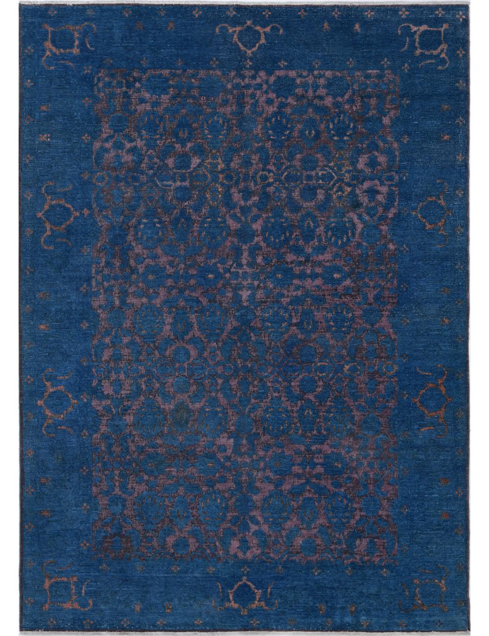 Hand Knotted Fine Onyx Wool Rug - 6&#39;9&#39;&#39; x 9&#39;4&#39;&#39;
