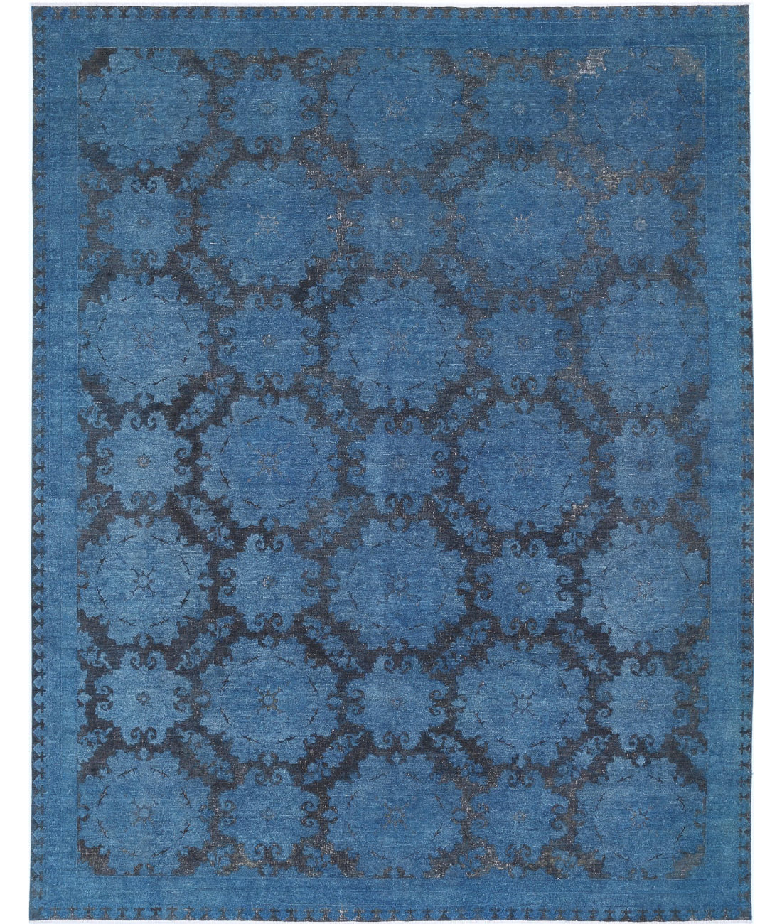 Hand Knotted Onyx Wool Rug - 11&#39;10&#39;&#39; x 14&#39;7&#39;&#39; 11&#39;10&#39;&#39; x 14&#39;7&#39;&#39; (355 X 438) / Blue / Blue