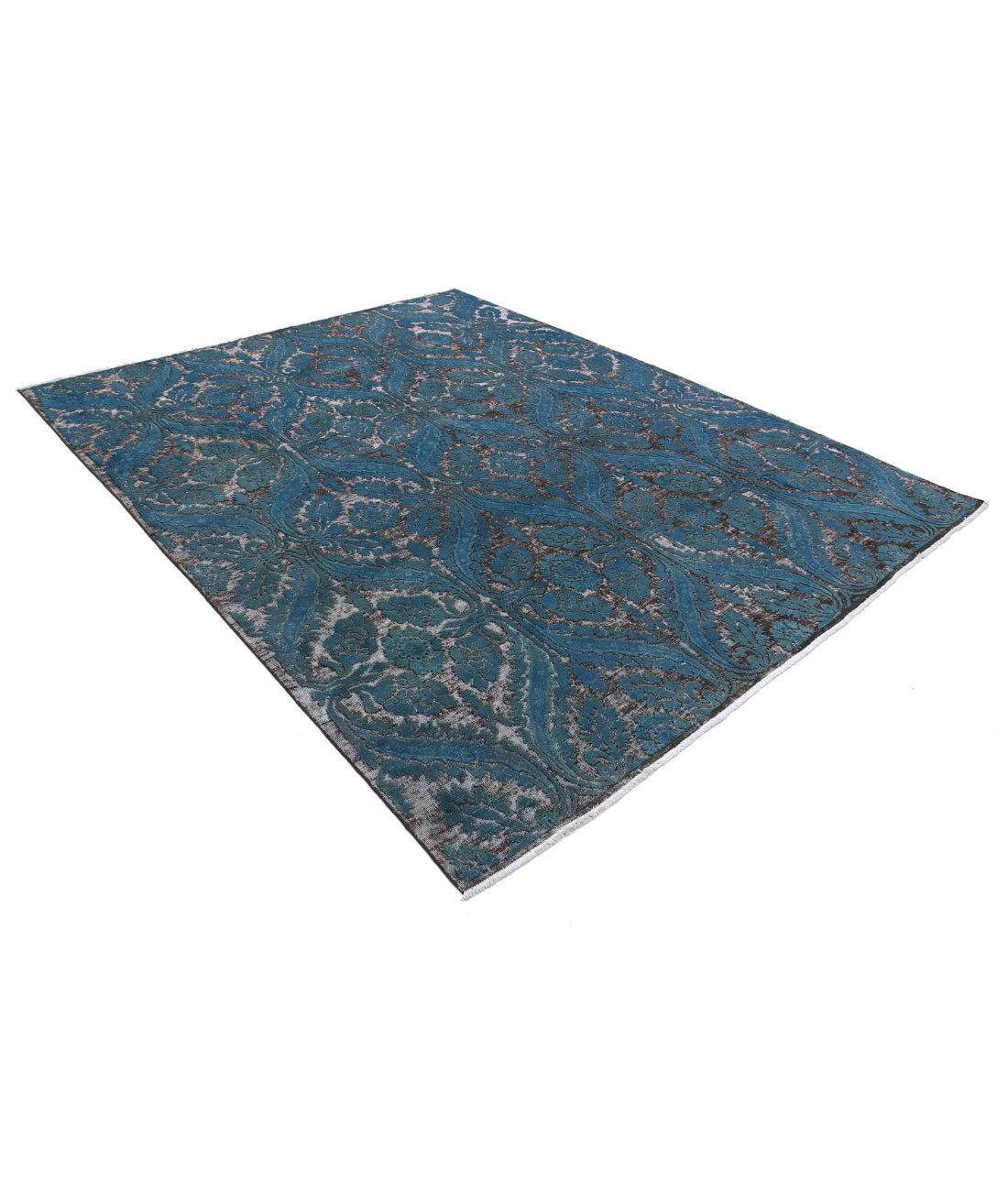 Hand Knotted Onyx Wool Rug - 7'11'' x 9'11'' 7'11'' x 9'11'' (238 X 298) / Blue / Blue