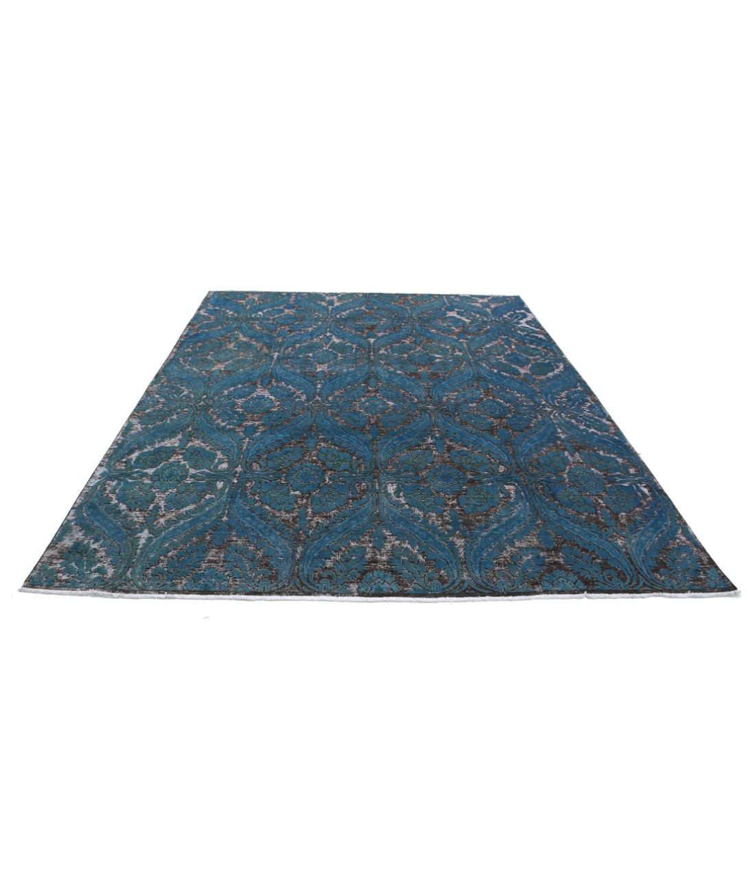 Hand Knotted Onyx Wool Rug - 7'11'' x 9'11'' 7'11'' x 9'11'' (238 X 298) / Blue / Blue