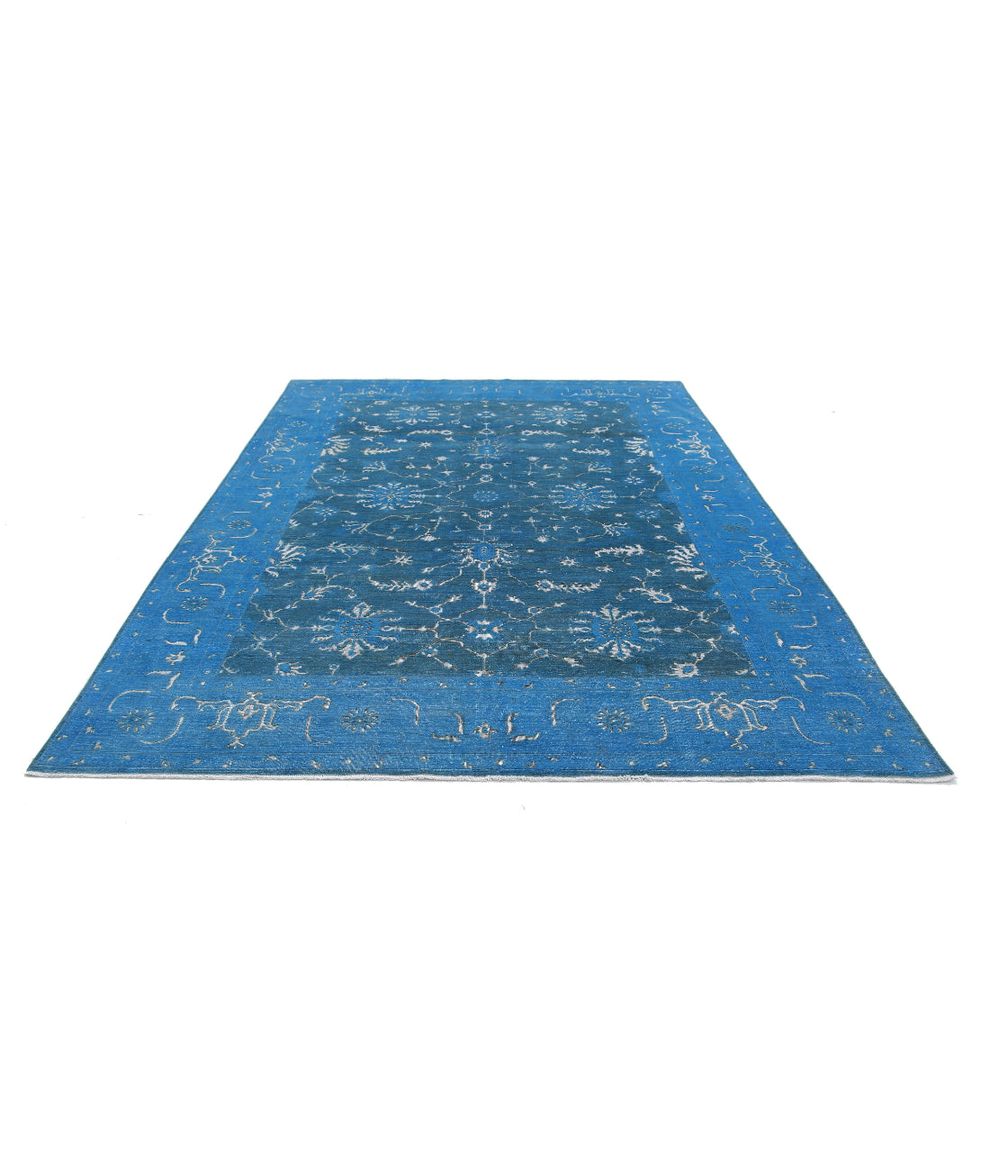 Hand Knotted Onyx Wool Rug - 7'11'' x 11'1'' 7'11'' x 11'1'' (238 X 333) / Blue / Blue