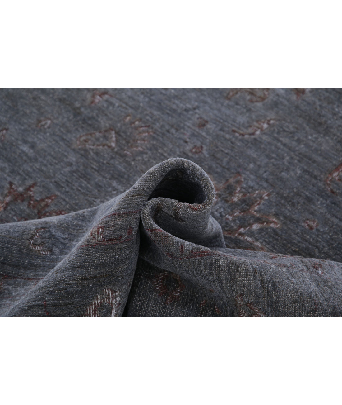 Hand Knotted Onyx Wool Rug - 6'3'' x 10'1'' 6'3'' x 10'1'' (188 X 303) / Grey / Grey
