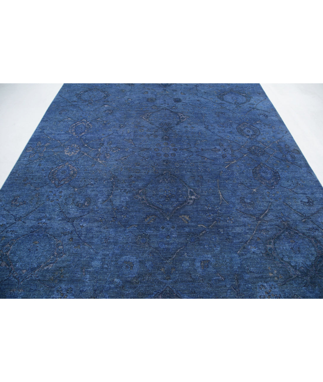 Hand Knotted Onyx Wool Rug - 8'0'' x 10'8'' 8'0'' x 10'8'' (240 X 320) / Blue / Blue