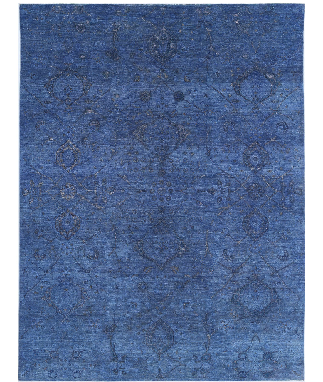 Hand Knotted Onyx Wool Rug - 8&#39;0&#39;&#39; x 10&#39;8&#39;&#39; 8&#39;0&#39;&#39; x 10&#39;8&#39;&#39; (240 X 320) / Blue / Blue