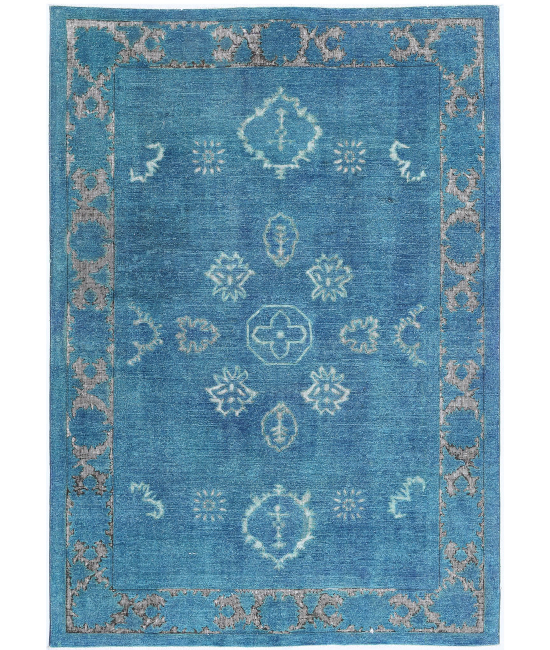 Hand Knotted Onyx Wool Rug - 5'11'' x 8'6'' 5'11'' x 8'6'' (178 X 255) / Blue / Blue