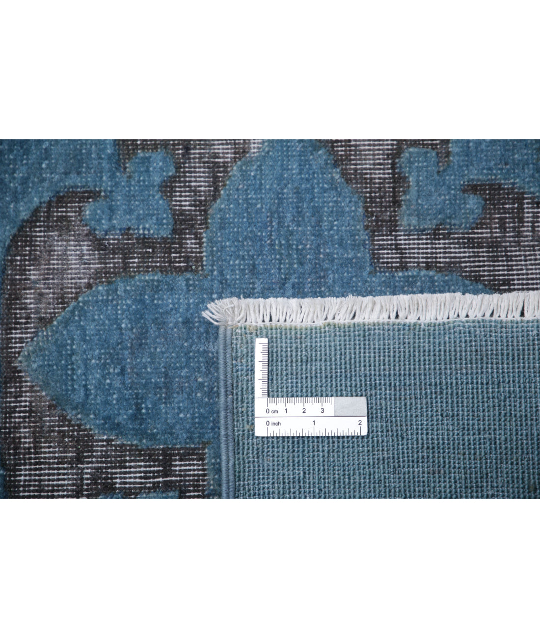Hand Knotted Onyx Wool Rug - 2'6'' x 9'9'' 2'6'' x 9'9'' (75 X 293) / Blue / Blue