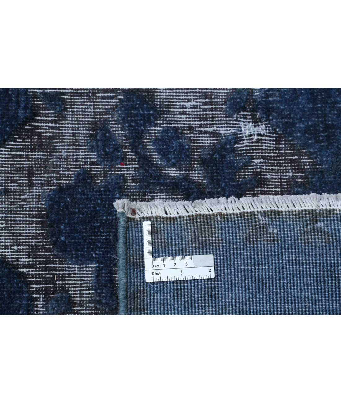 Hand Knotted Onyx Wool Rug - 3'10'' x 14'2'' 3'10'' x 14'2'' (115 X 425) / Blue / Grey