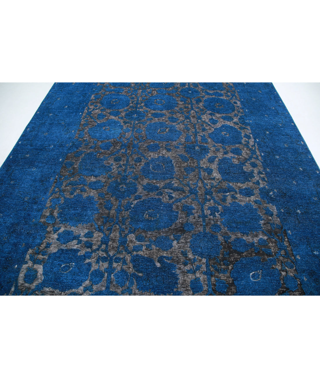 Hand Knotted Onyx Wool Rug - 8'6'' x 11'7'' 8'6'' x 11'7'' (255 X 348) / Blue / Blue