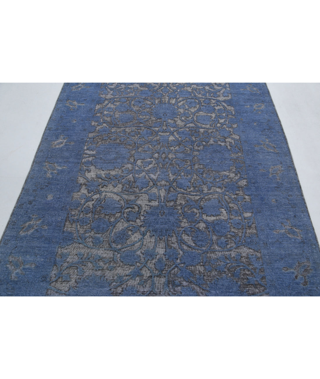 Hand Knotted Onyx Wool Rug - 4'10'' x 6'11'' 4'10'' x 6'11'' (145 X 208) / Blue / Blue