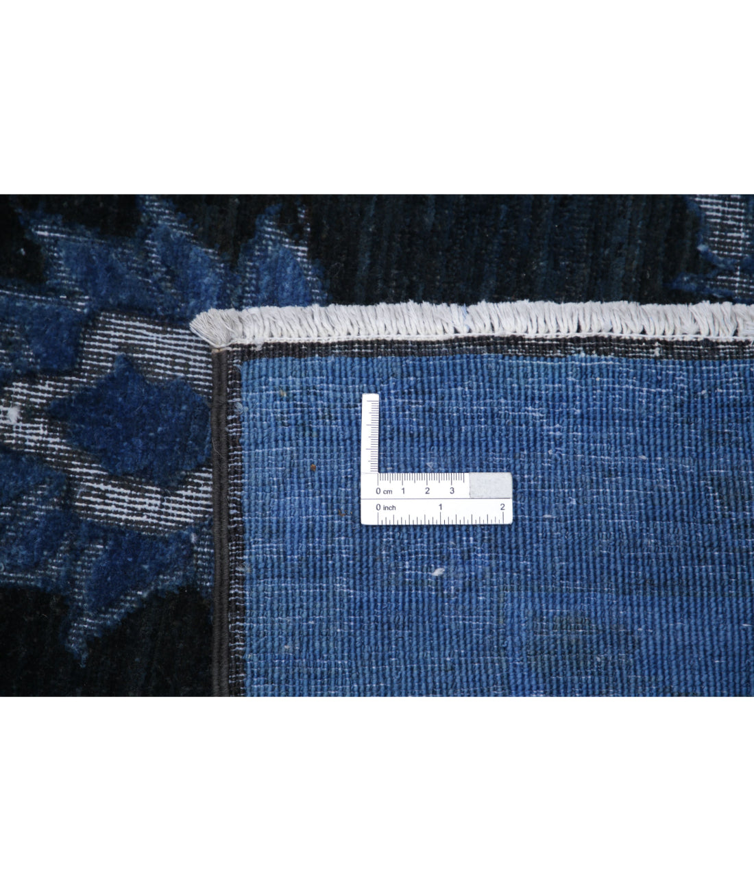Hand Knotted Onyx Wool Rug - 11'8'' x 17'2'' 11'8'' x 17'2'' (350 X 515) / Blue / Charcoal