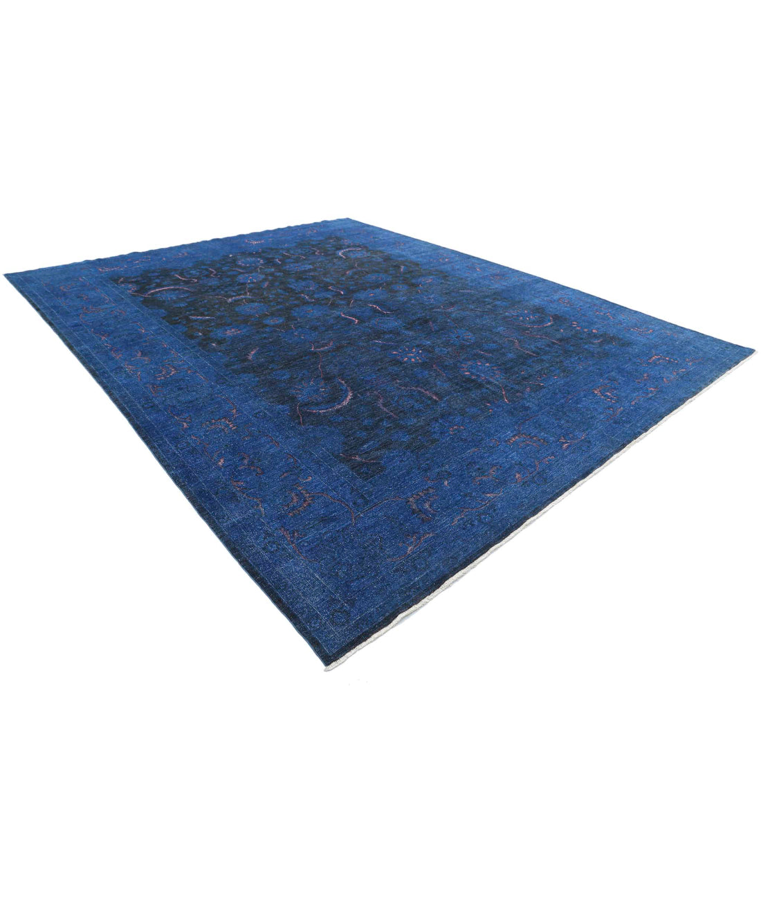 Hand Knotted Onyx Wool Rug - 11'7'' x 14'6'' 11'7'' x 14'6'' (348 X 435) / Blue / Brown