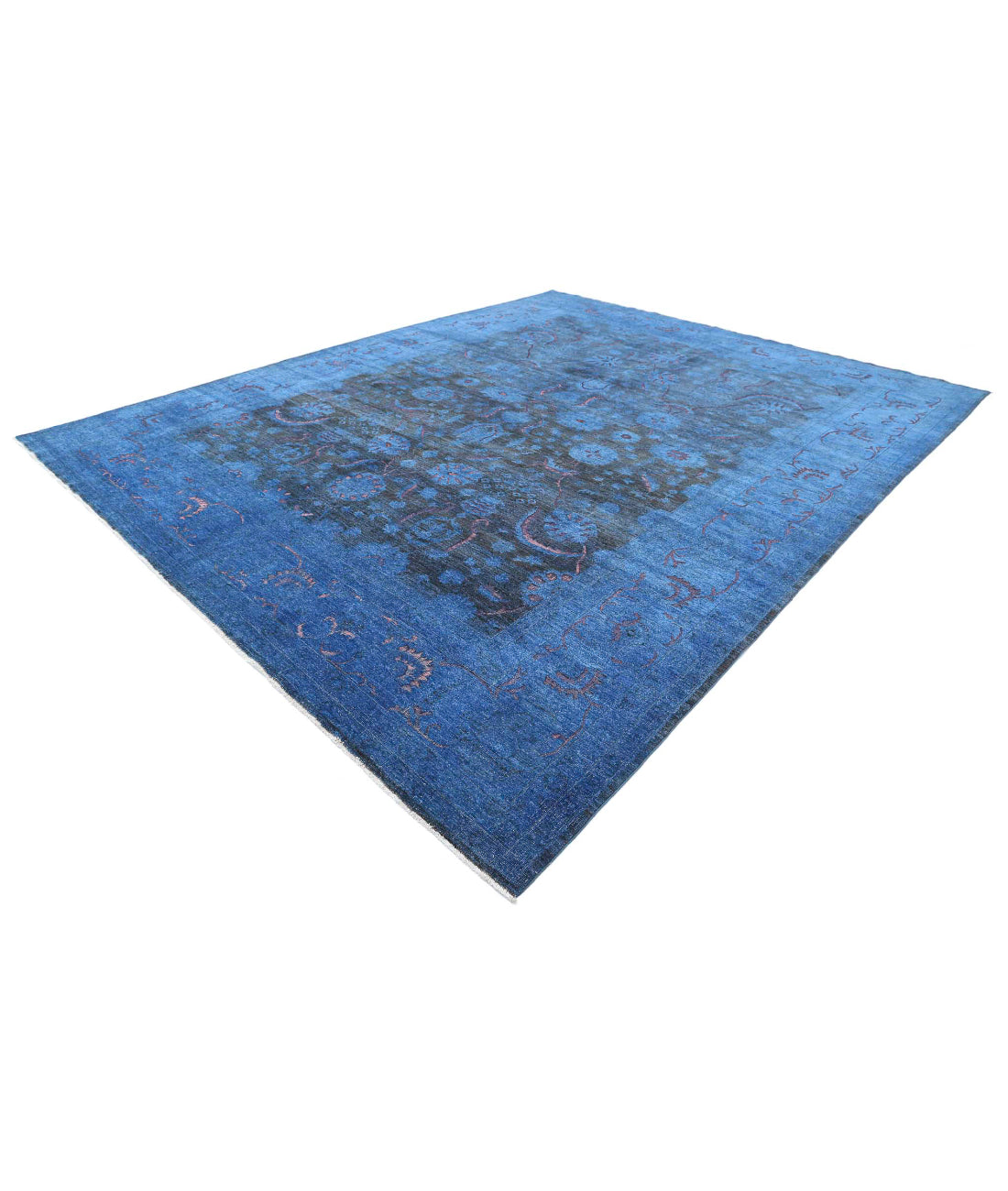 Hand Knotted Onyx Wool Rug - 11'7'' x 14'6'' 11'7'' x 14'6'' (348 X 435) / Blue / Brown