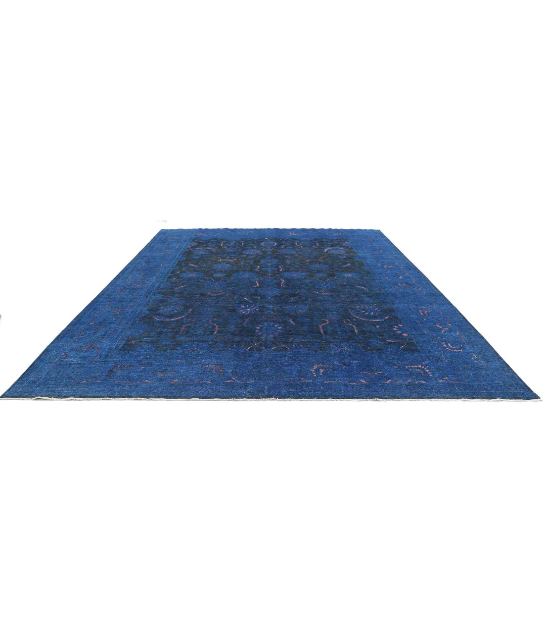 Hand Knotted Onyx Wool Rug - 11'7'' x 14'6'' 11'7'' x 14'6'' (348 X 435) / Blue / Brown
