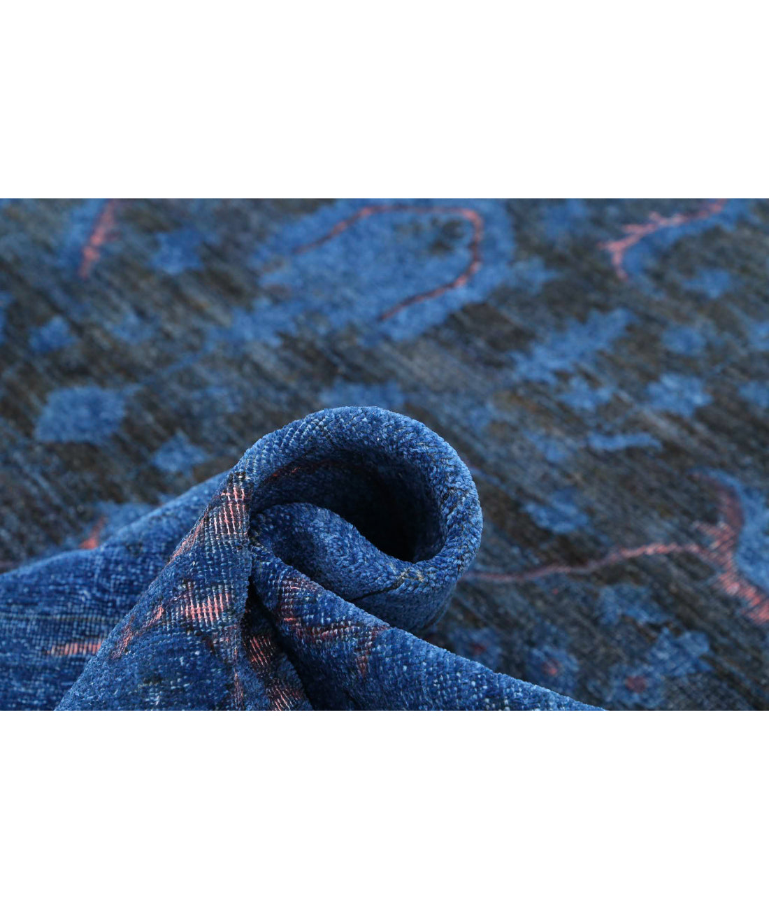 Hand Knotted Onyx Wool Rug - 11'7'' x 14'6'' 11'7'' x 14'6'' (348 X 435) / Blue / Brown