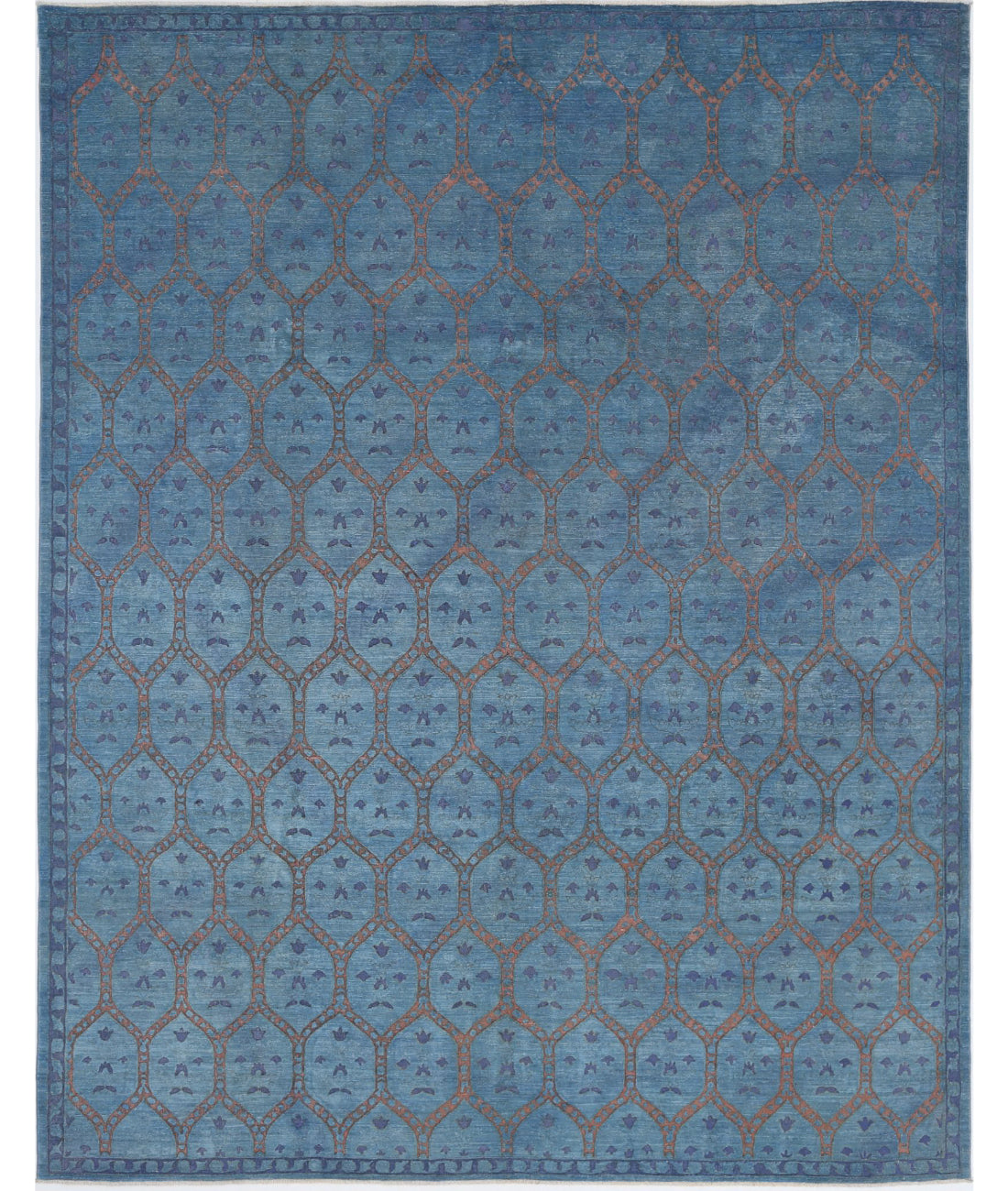 Hand Knotted Onyx Wool Rug - 10'2'' x 13'0''