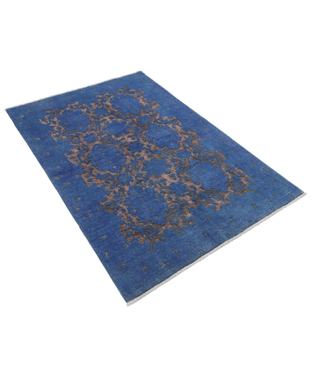 Hand Knotted Onyx Wool Rug - 3'10'' x 5'8'' 3'10'' x 5'8'' (115 X 170) / Blue / Blue