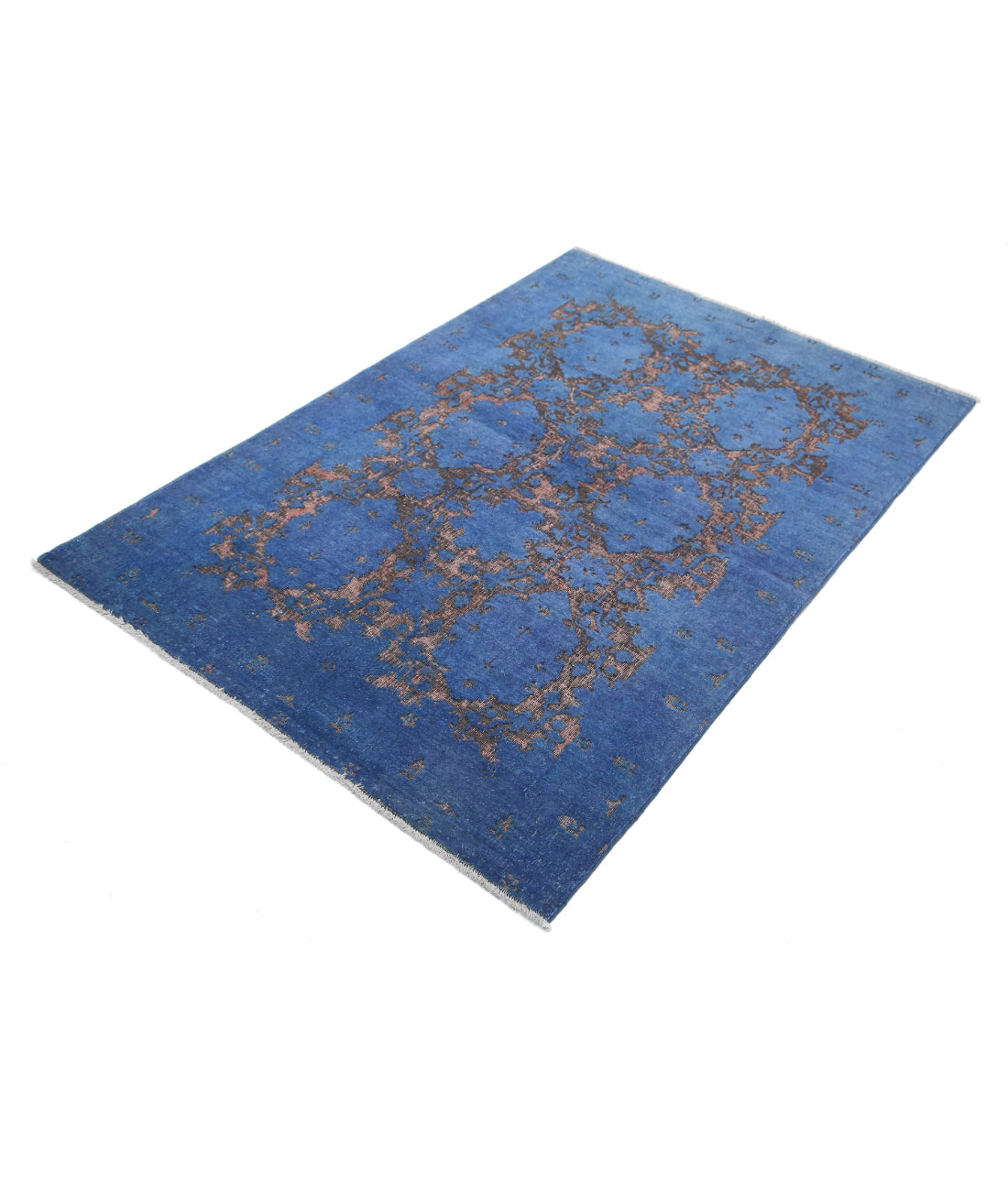Hand Knotted Onyx Wool Rug - 3'10'' x 5'8'' 3'10'' x 5'8'' (115 X 170) / Blue / Blue