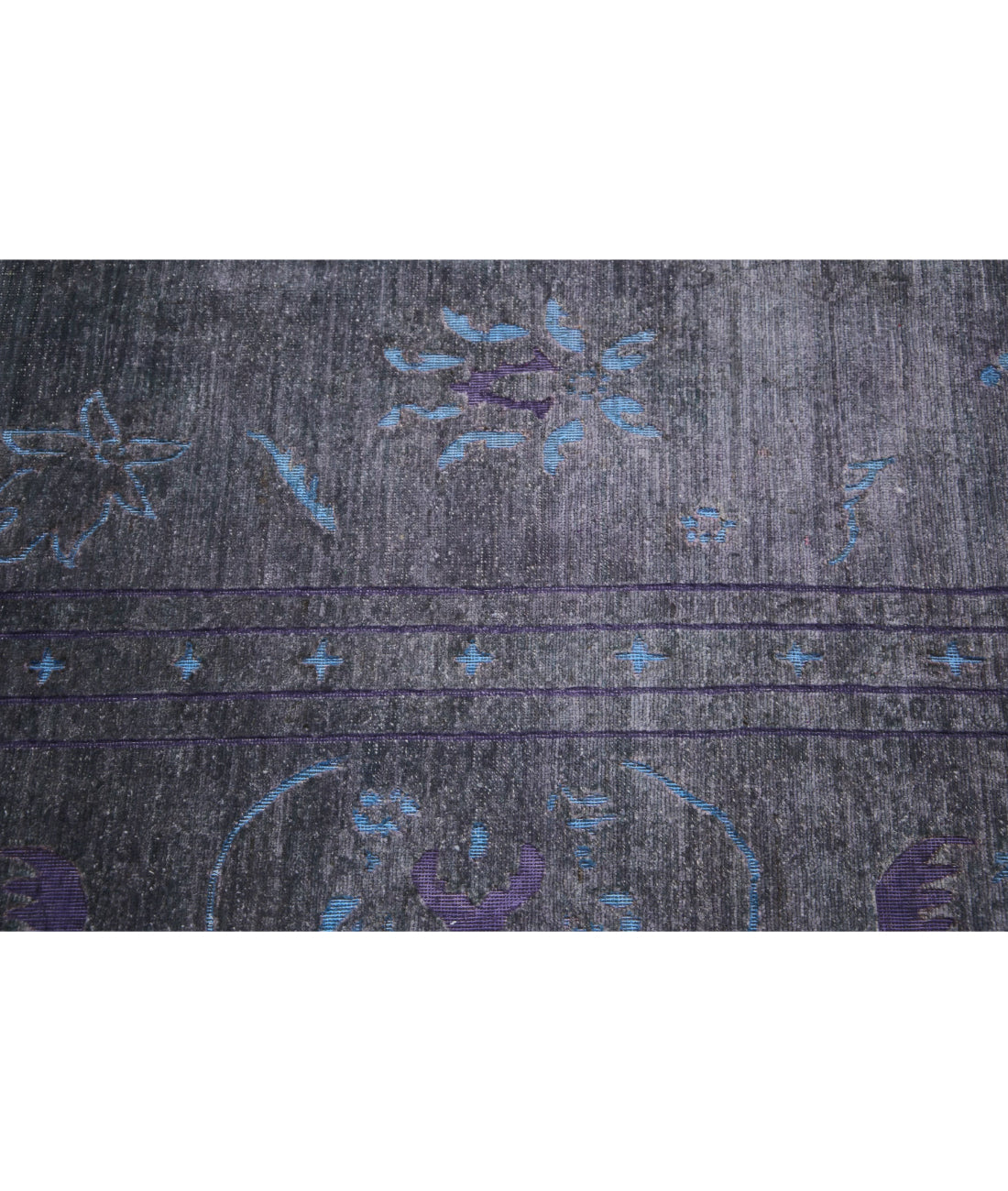 Hand Knotted Onyx Wool Rug - 11'9'' x 14'11'' 11'9'' x 14'11'' (353 X 448) / Grey / Blue
