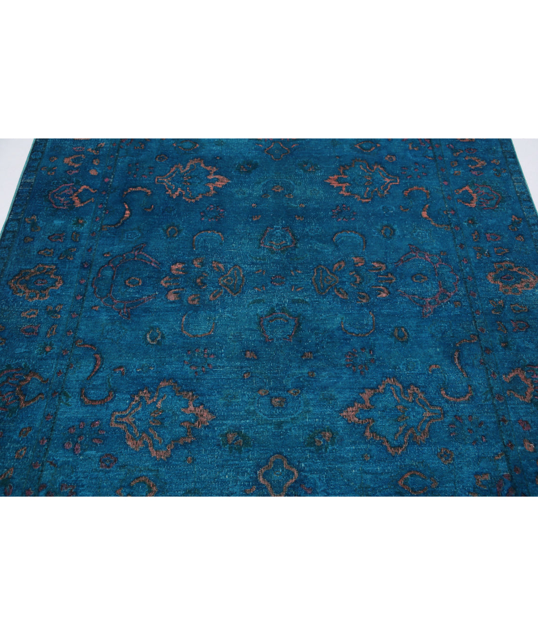 Hand Knotted Onyx Wool Rug - 5'5'' x 7'7'' 5'5'' x 7'7'' (163 X 228) / Teal / Teal