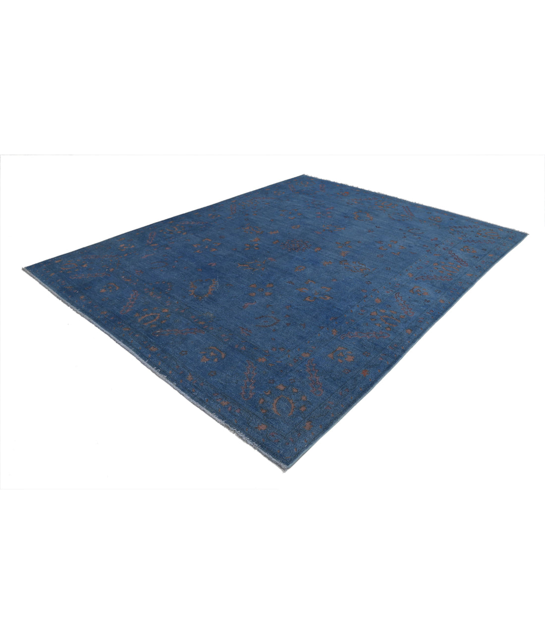 Hand Knotted Onyx Wool Rug - 7'8'' x 9'9'' 7'8'' x 9'9'' (230 X 293) / Blue / Blue