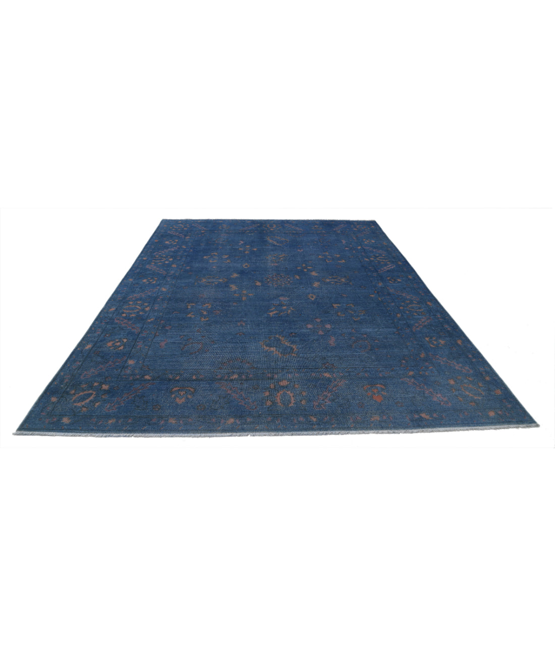 Hand Knotted Onyx Wool Rug - 7'8'' x 9'9'' 7'8'' x 9'9'' (230 X 293) / Blue / Blue