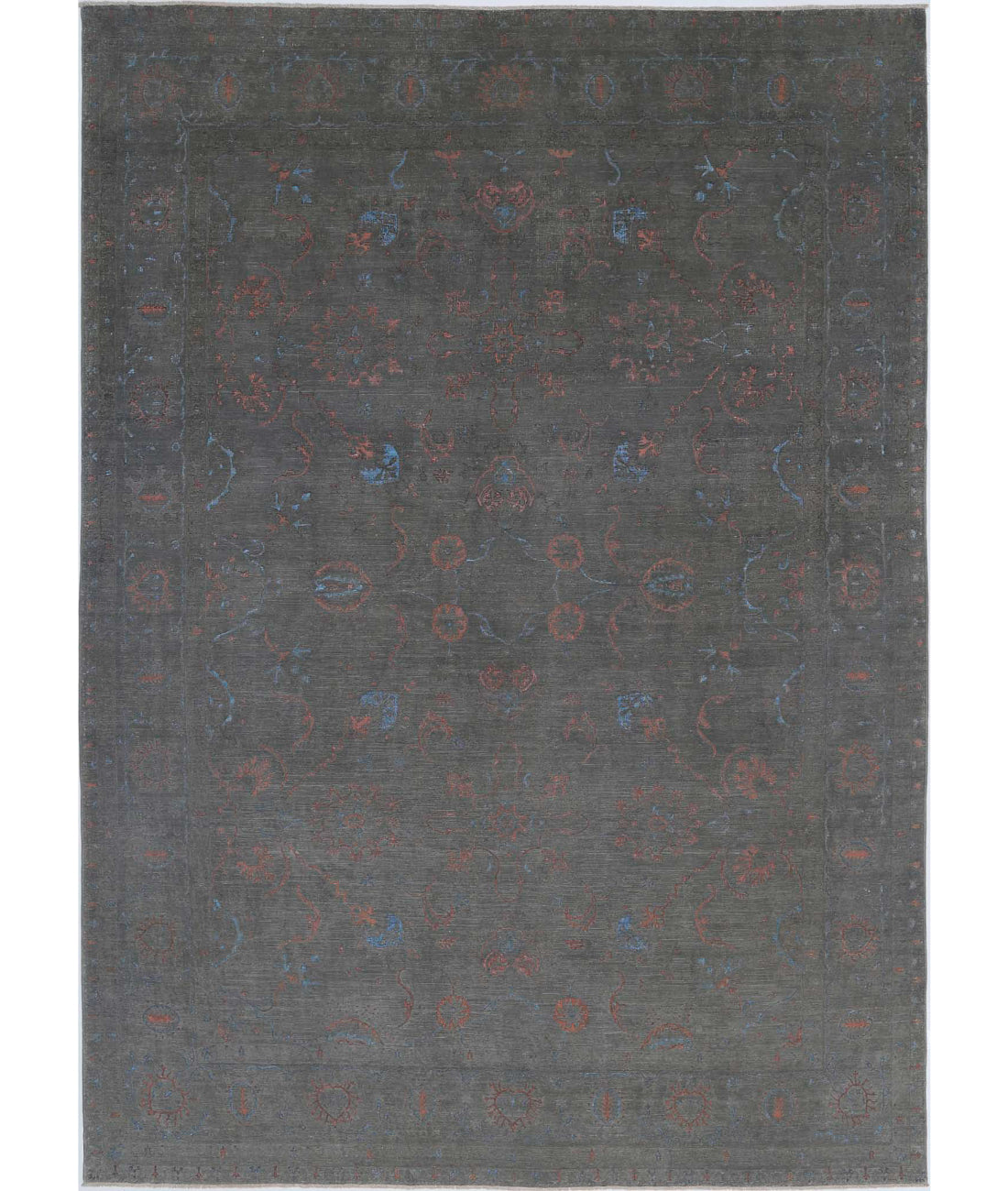 Hand Knotted Fine Onyx Wool Rug - 9'8'' x 13'9''