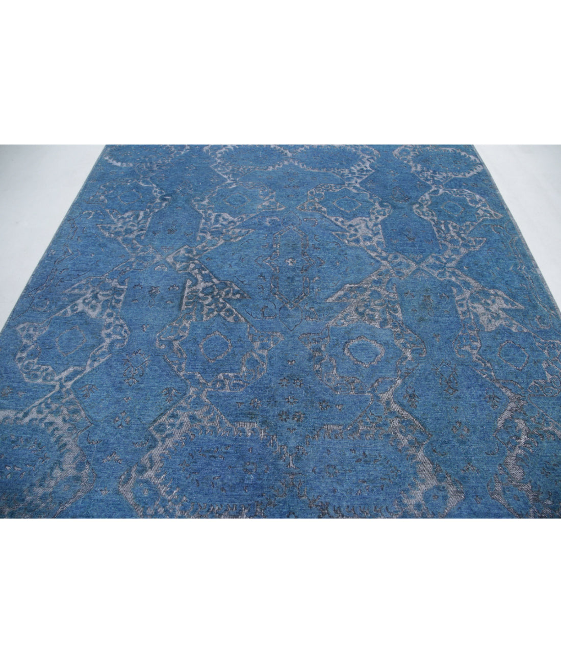 Hand Knotted Onyx Wool Rug - 7'8'' x 9'5'' 7'8'' x 9'5'' (230 X 283) / Blue / Blue