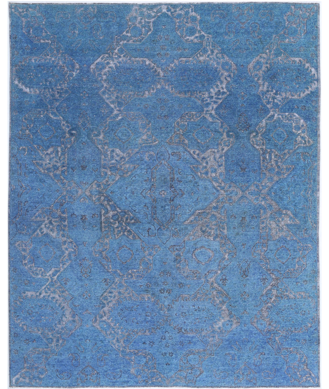 Hand Knotted Onyx Wool Rug - 7&#39;8&#39;&#39; x 9&#39;5&#39;&#39; 7&#39;8&#39;&#39; x 9&#39;5&#39;&#39; (230 X 283) / Blue / Blue