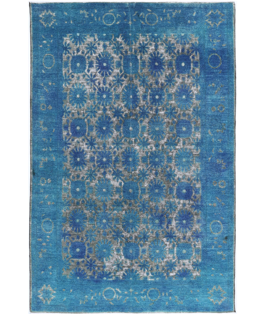 Hand Knotted Onyx Wool Rug - 5'10'' x 8'9'' 5'10'' x 8'9'' (175 X 263) / Blue / Blue
