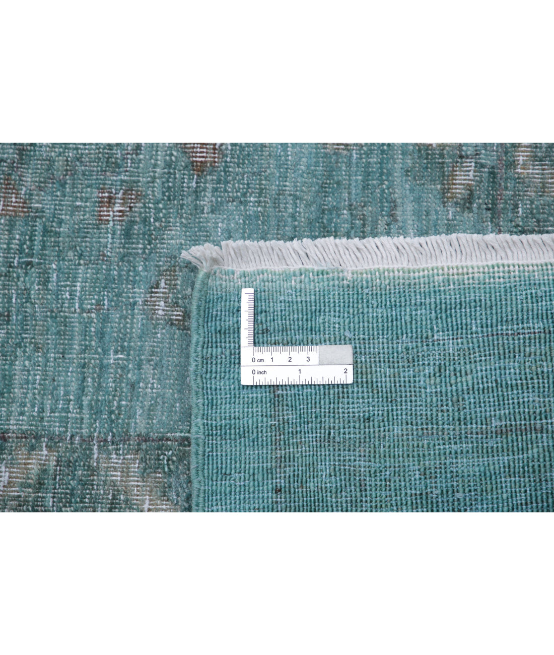 Hand Knotted Onyx Wool Rug - 12'0'' x 14'9'' 12'0'' x 14'9'' (360 X 443) / Green / Blue