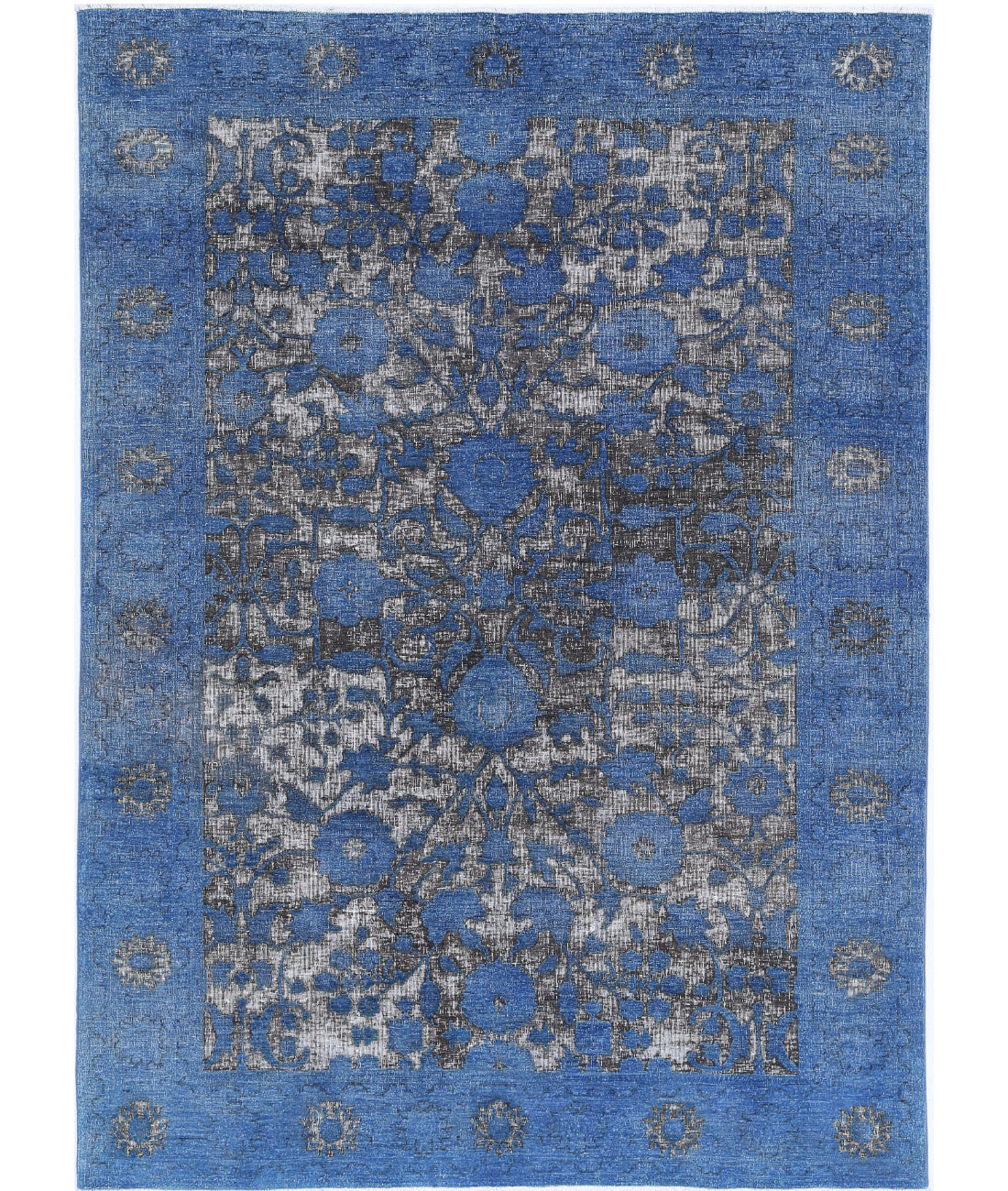 Hand Knotted Onyx Wool Rug - 6&#39;2&#39;&#39; x 8&#39;6&#39;&#39; 6&#39;2&#39;&#39; x 8&#39;6&#39;&#39; (185 X 255) / Blue / Blue