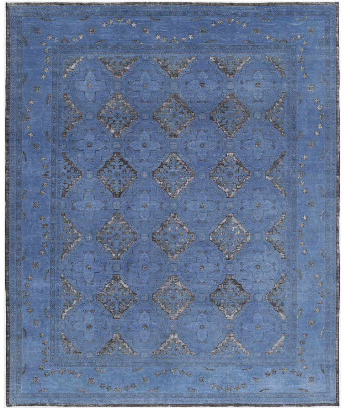 Hand Knotted Onyx Wool Rug - 8&#39;1&#39;&#39; x 9&#39;9&#39;&#39; 8&#39;1&#39;&#39; x 9&#39;9&#39;&#39; (243 X 293) / Blue / Blue
