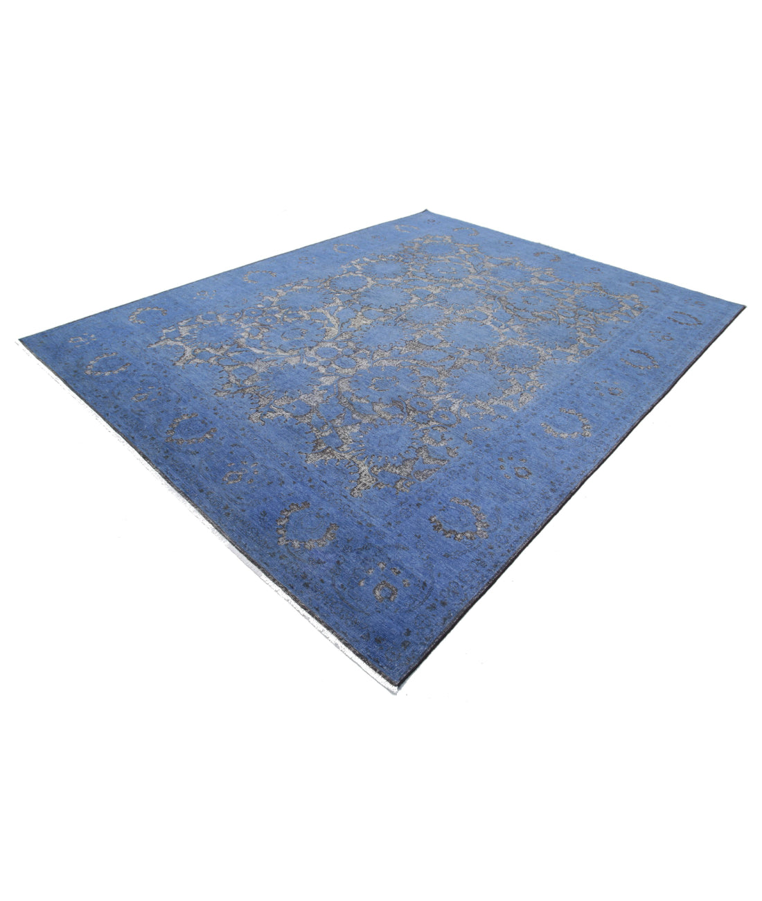Hand Knotted Onyx Wool Rug - 8'8'' x 11'3'' 8'8'' x 11'3'' (260 X 338) / Blue / Blue