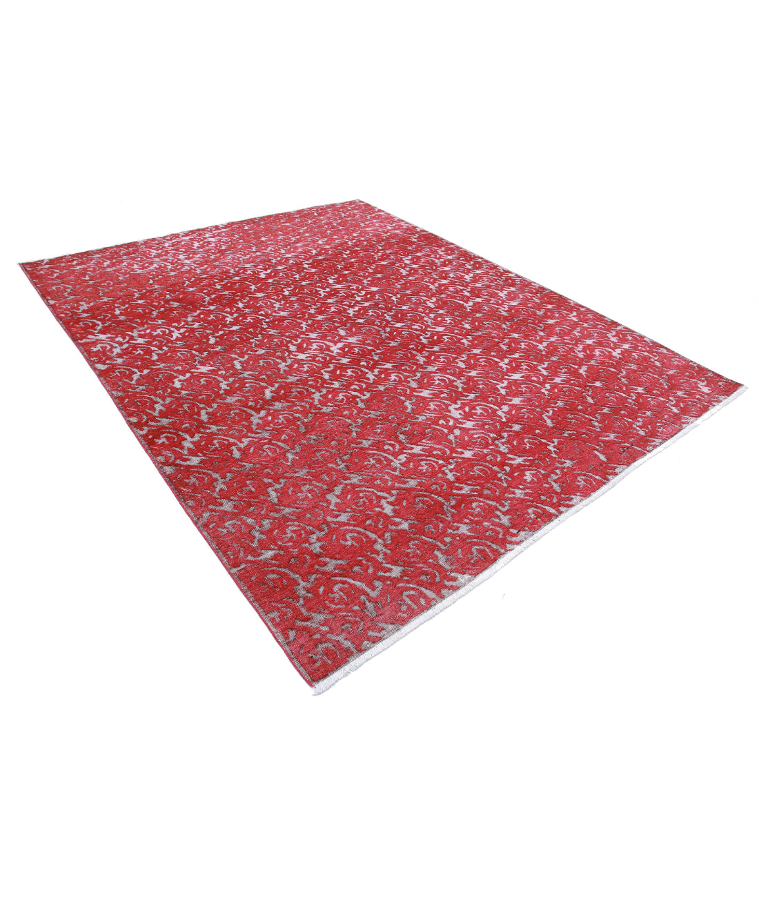 Hand Knotted Onyx Wool Rug - 7'9'' x 9'10'' 7'9'' x 9'10'' (233 X 295) / Red / Red