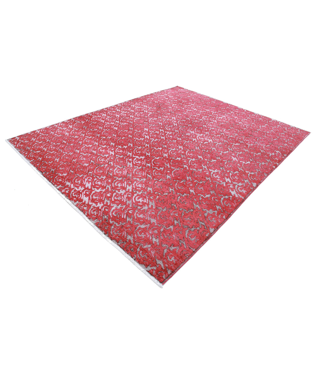 Hand Knotted Onyx Wool Rug - 7'9'' x 9'10'' 7'9'' x 9'10'' (233 X 295) / Red / Red