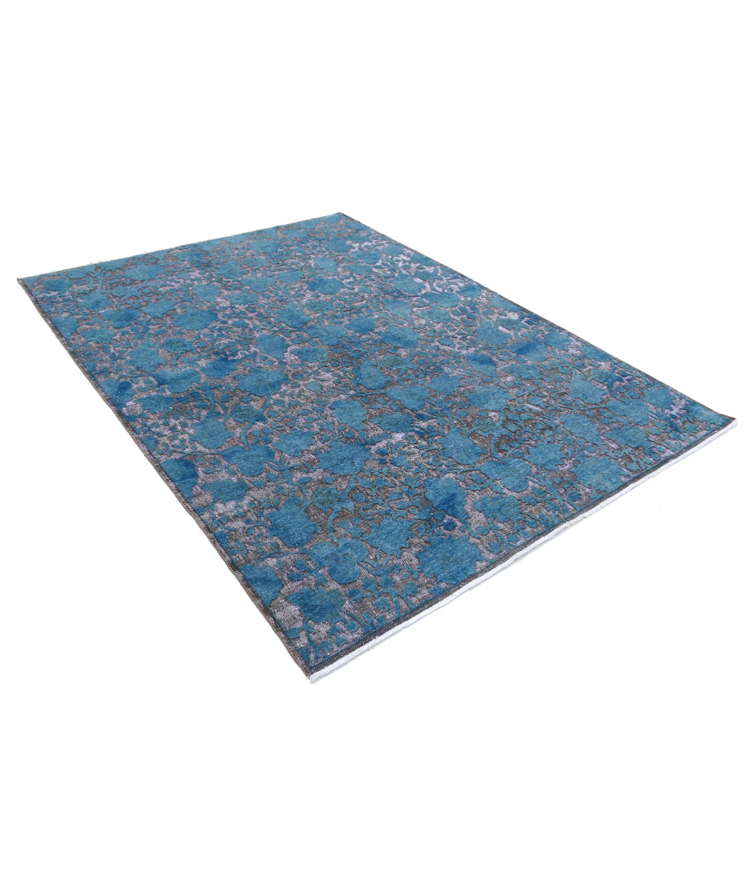 Hand Knotted Onyx Wool Rug - 6'0'' x 8'0'' 6'0'' x 8'0'' (180 X 240) / Blue / Charcoal