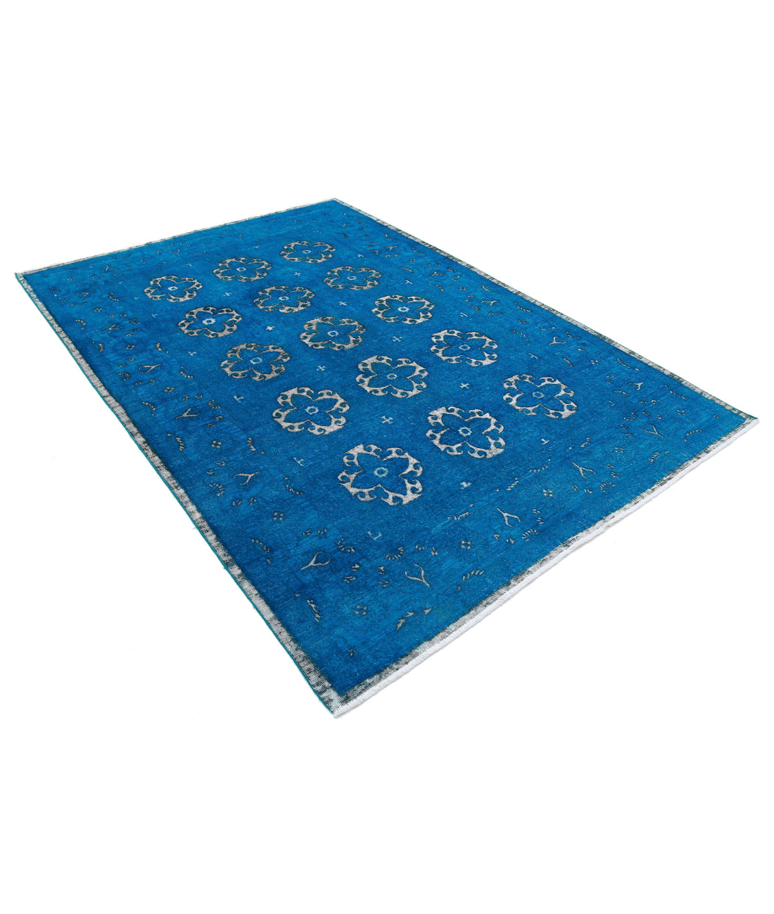 Hand Knotted Onyx Wool Rug - 6'2'' x 8'8'' 6'2'' x 8'8'' (185 X 260) / Teal / Teal