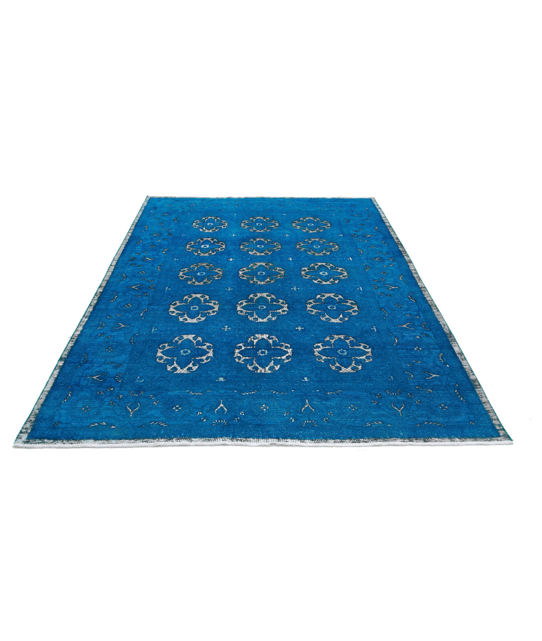 Hand Knotted Onyx Wool Rug - 6'2'' x 8'8'' 6'2'' x 8'8'' (185 X 260) / Teal / Teal